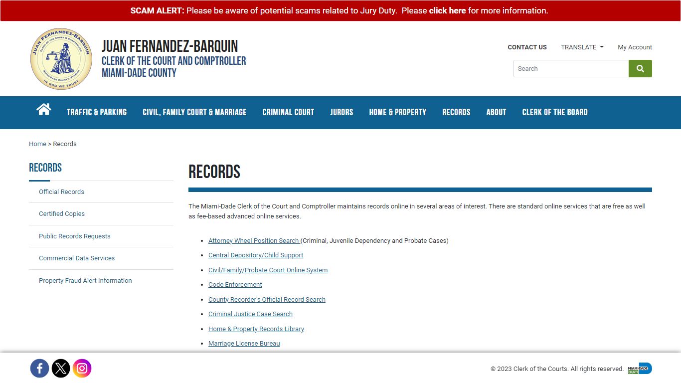 Records - Miami-Dade County Clerk of the Courts