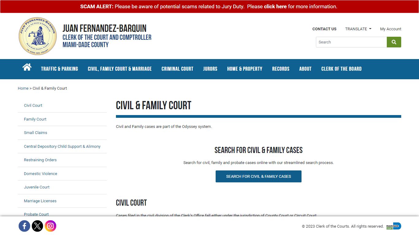 Civil & Family Court - Miami-Dade County Clerk of the Courts